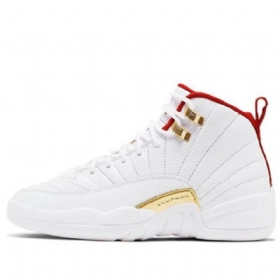 Nike Air Jordan 12 Retro Gs Basketsko Herre Hvite Rød