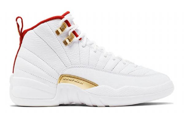 Nike Air Jordan 12 Retro Gs Basketsko Herre Hvite Rød