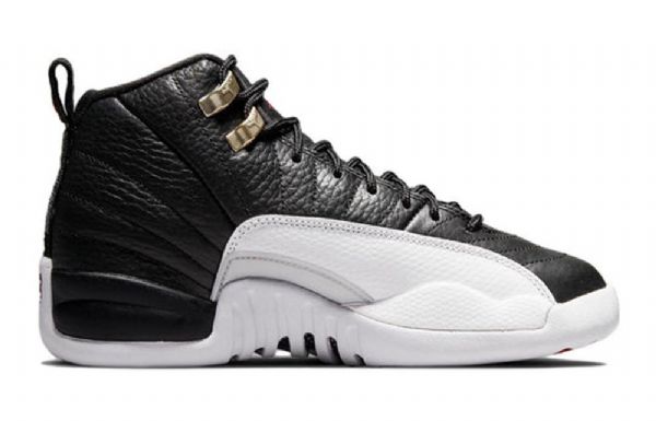Nike Air Jordan 12 Retro Gs Basketsko Herre Svarte Grå