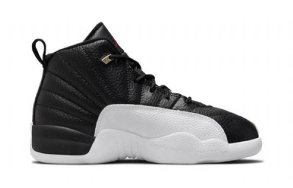 Nike Air Jordan 12 Retro Ps Basketball Shoes Herre Svarte Grå