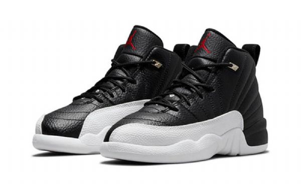 Nike Air Jordan 12 Retro Ps Basketball Shoes Herre Svarte Grå