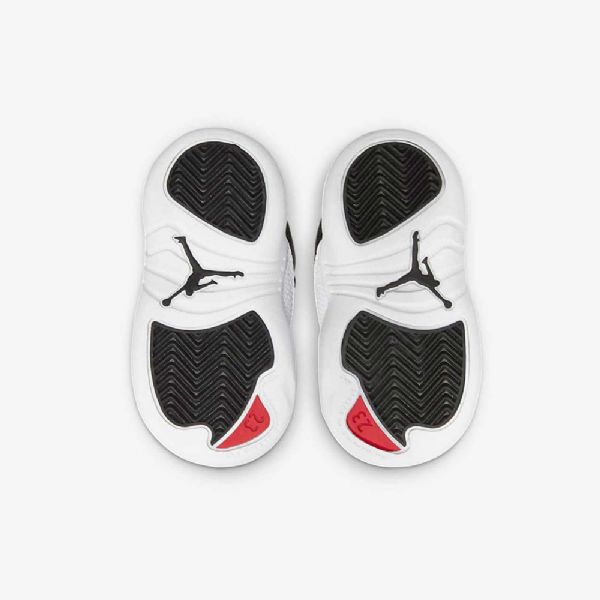 Nike Air Jordan 12 Retro Sko Barn Svarte Hvite Rød