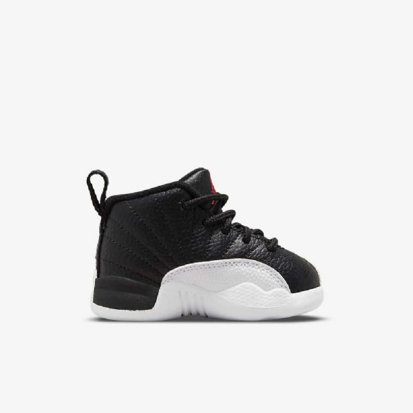 Nike Air Jordan 12 Retro Sko Barn Svarte Hvite Rød
