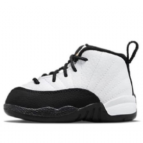Nike Air Jordan 12 Retro Td Basketball Shoes Herre Hvite Svarte