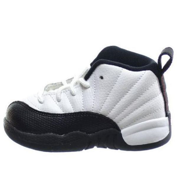 Nike Air Jordan 12 Retro Td Marathon Running Shoes / Sneakers Barn Hvite Svarte