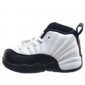 Nike Air Jordan 12 Retro Td Marathon Running Shoes / Sneakers Barn Hvite Svarte