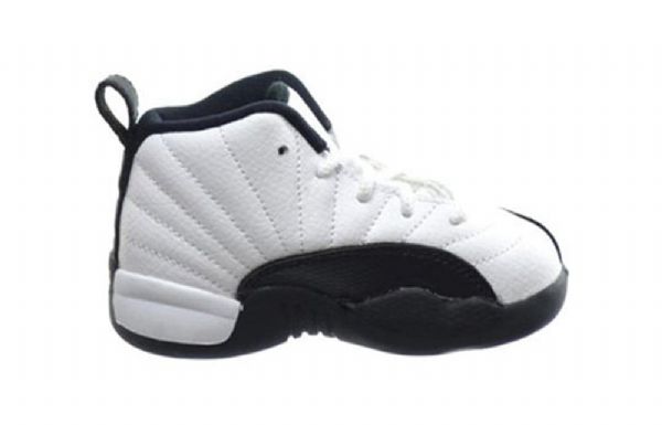 Nike Air Jordan 12 Retro Td Marathon Running Shoes / Sneakers Barn Hvite Svarte