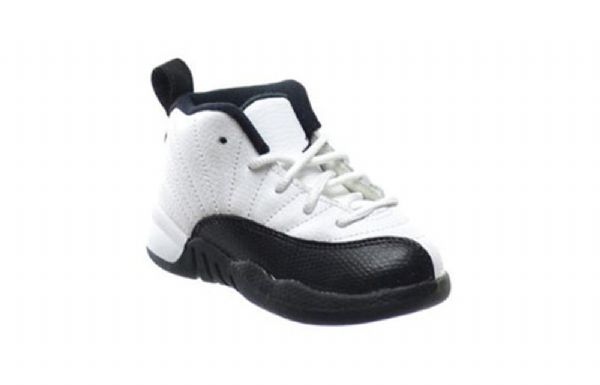 Nike Air Jordan 12 Retro Td Marathon Running Shoes / Sneakers Barn Hvite Svarte