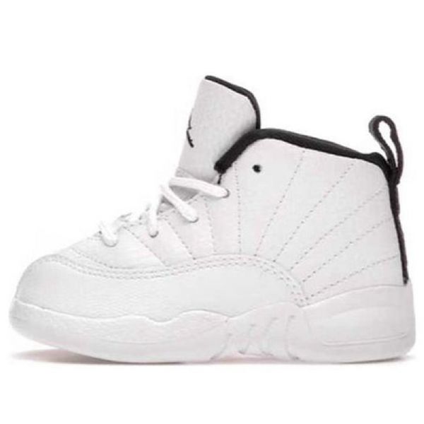 Nike Air Jordan 12 Retro Td Sko Barn Hvite
