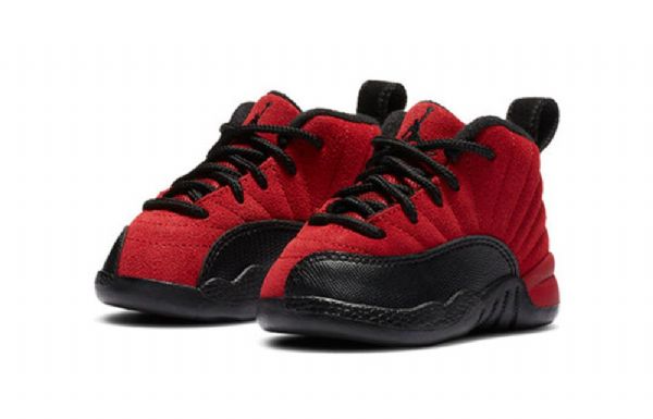 Nike Air Jordan 12 Retro Td Sko Barn Rød Svarte