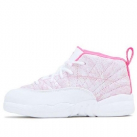 Nike Air Jordan 12 Retro Td Sko Barn Rosa