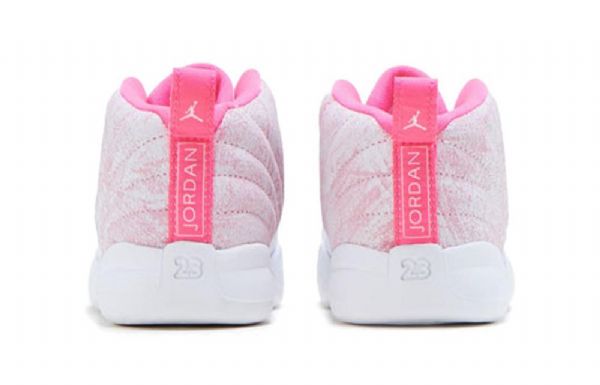 Nike Air Jordan 12 Retro Td Sko Barn Rosa