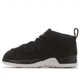 Nike Air Jordan 12 Retro Td Sko Barn Svarte