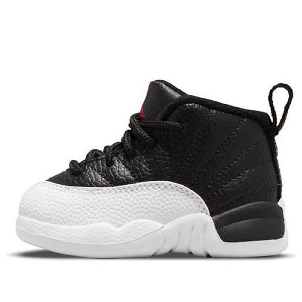 Nike Air Jordan 12 Retro Td Sko Barn Svarte Grå