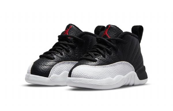 Nike Air Jordan 12 Retro Td Sko Barn Svarte Grå