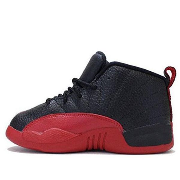 Nike Air Jordan 12 Retro Td Sko Barn Svarte Rød