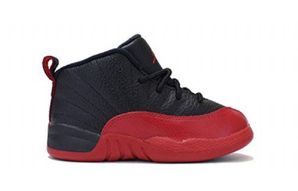Nike Air Jordan 12 Retro Td Sko Barn Svarte Rød