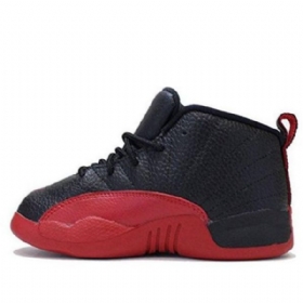 Nike Air Jordan 12 Retro Td Sko Barn Svarte Rød