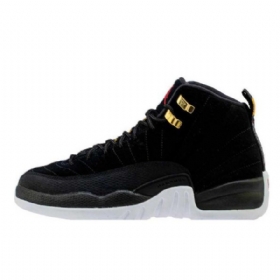 Nike Air Jordan 12 Reverse Taxi Sko Herre Svarte