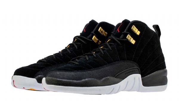 Nike Air Jordan 12 Reverse Taxi Sko Herre Svarte