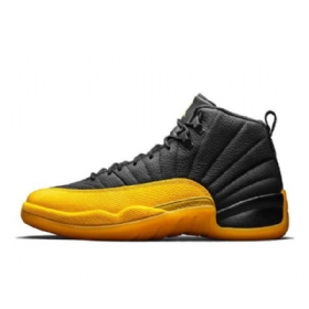 Nike Air Jordan 12 Sko Herre Gull Svarte