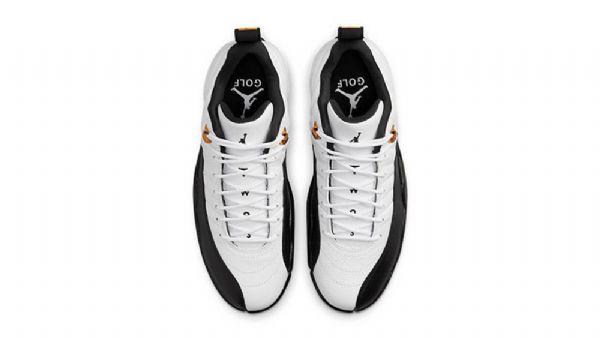 Nike Air Jordan 12 Taxi Semsket Skinn Sko Herre Hvite Svarte