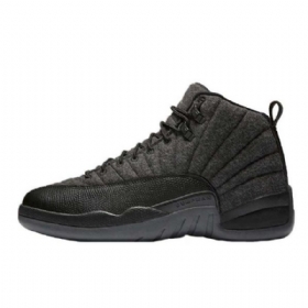 Nike Air Jordan 12 Ull Sko Herre Svarte