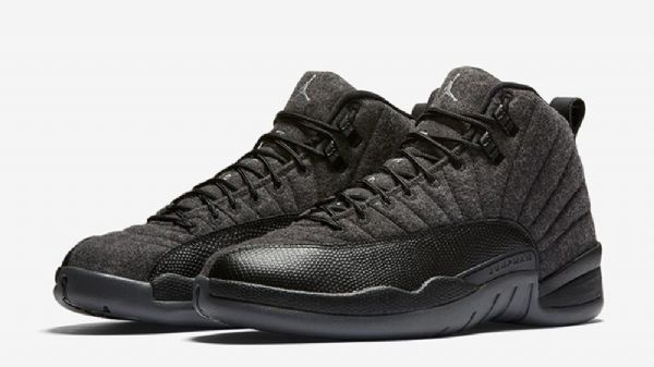 Nike Air Jordan 12 Ull Sko Herre Svarte