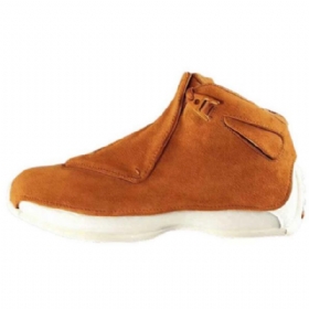Nike Air Jordan 18 Semsket Skinn Sko Herre Oransje