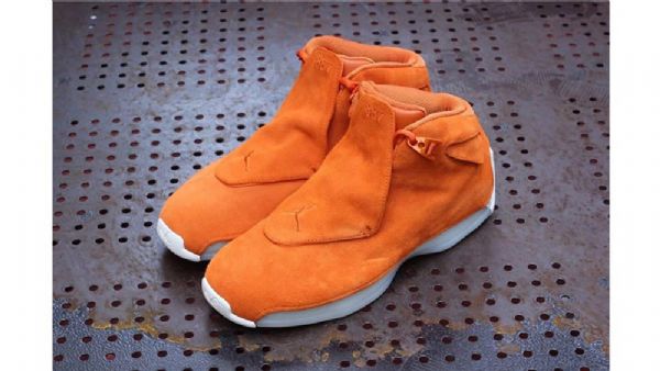 Nike Air Jordan 18 Semsket Skinn Sko Herre Oransje