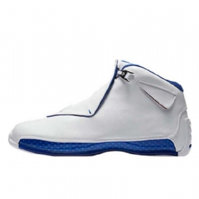Nike Air Jordan 18 Sports Royal Sko Herre Hvite