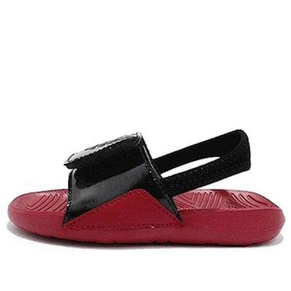Nike Air Jordan Hydro 7 Borrelås Slide Sports Slippers Barn Svarte Rød