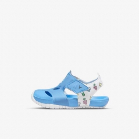 Nike Air Jordan Flare Sko Barn Blå Sitron Hvite