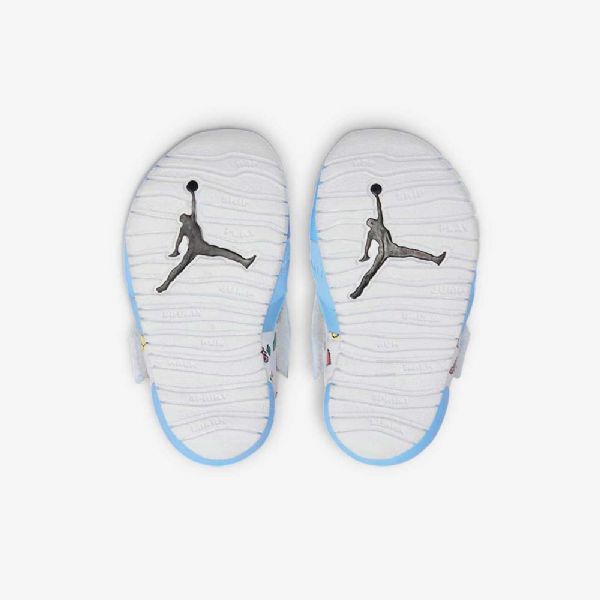 Nike Air Jordan Flare Sko Barn Blå Sitron Hvite