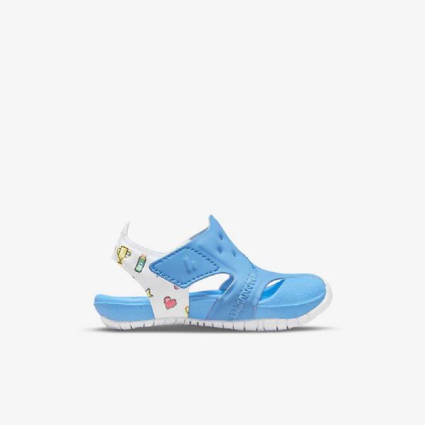 Nike Air Jordan Flare Sko Barn Blå Sitron Hvite