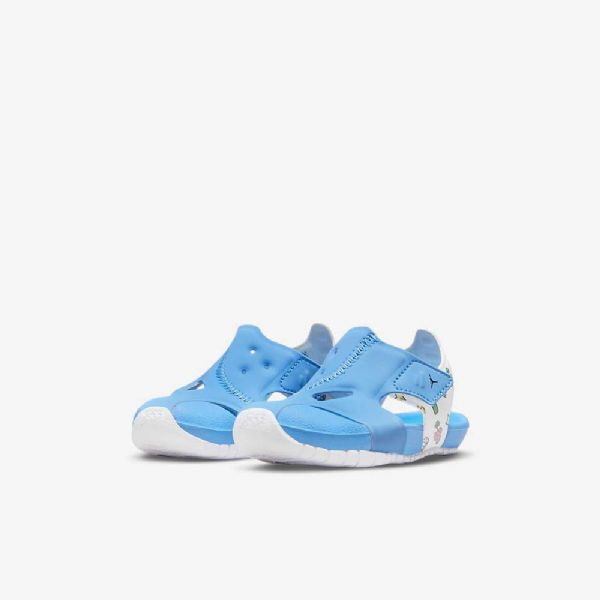 Nike Air Jordan Flare Sko Barn Blå Sitron Hvite