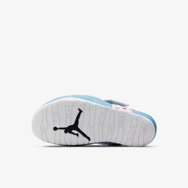 Nike Air Jordan Flare Sko Barn Blå Sitron Hvite