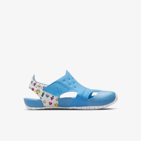 Nike Air Jordan Flare Sko Barn Blå Sitron Hvite